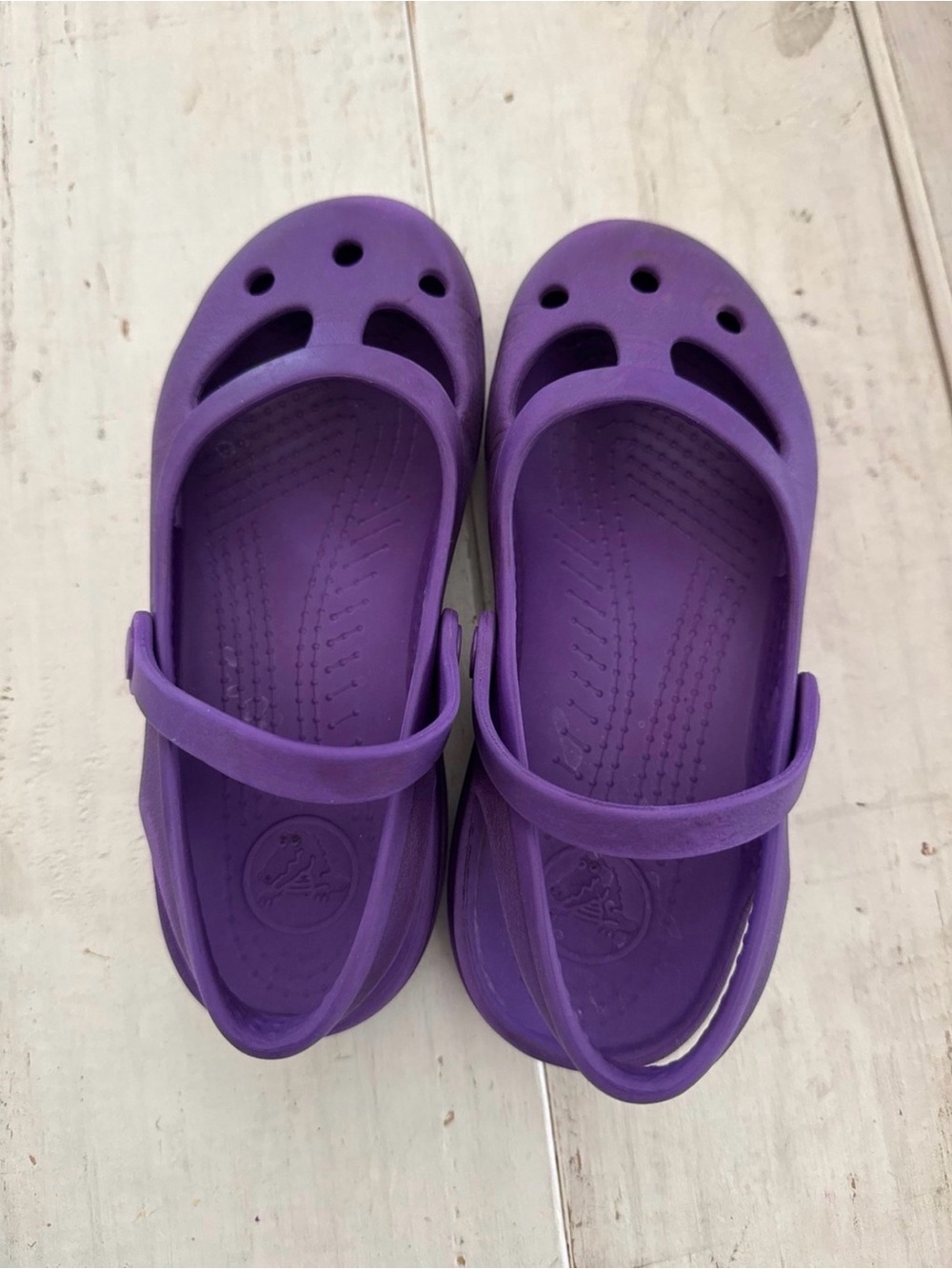 CROCS Kids Purple Mary Jane Water Shoes